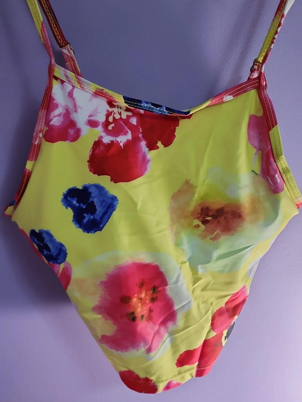 Girls' Yellow Floral Two-Piece Swimsuit